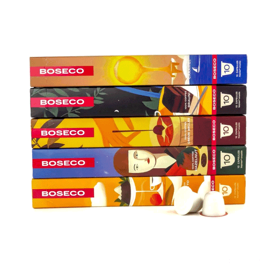 A set of dessert capsule coffee Boseco format Nespresso 50 PODS