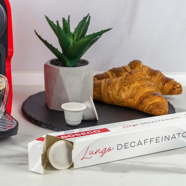 Decaffeinated coffee pods Lungo Decaffeinato BOSECO™